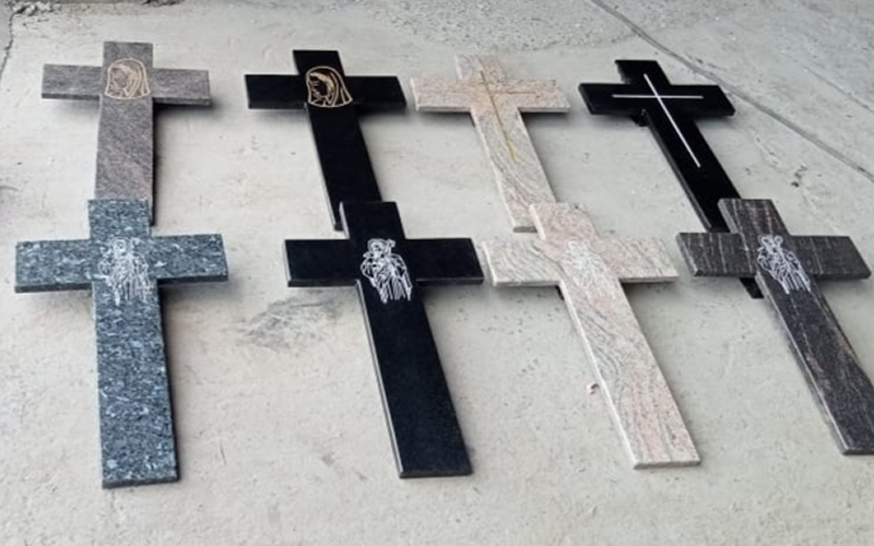 granite cross plaques